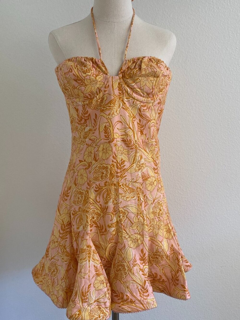 Agua By Agua Bendita's Anturio Halter Bustier Minidress - L